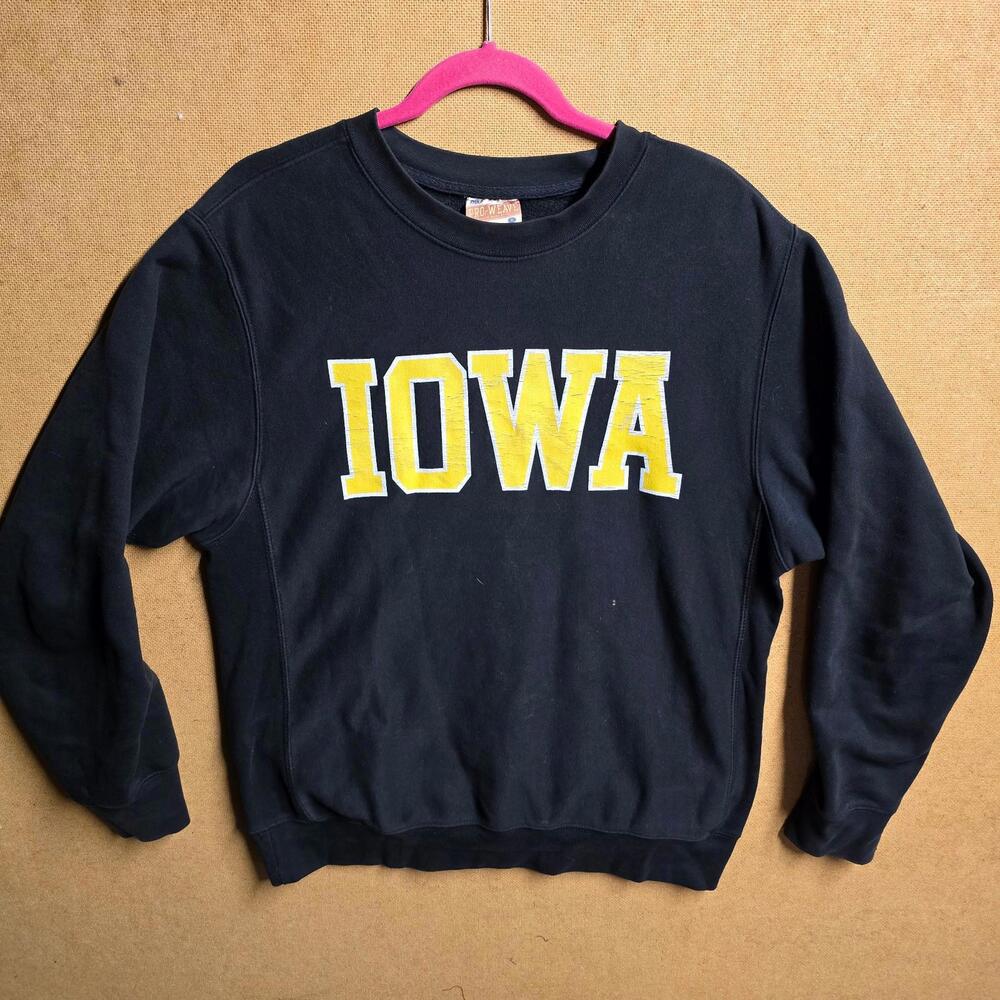 Vintage MV Sport Pro Weave University Of Iowa Crewneck Sweatshirt Sz S